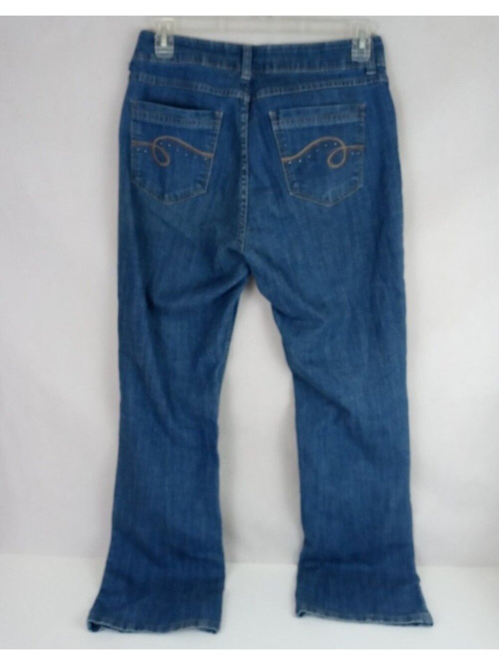 Riders By Lee Embroidered Distressed Beaded Mid Rise Bootcut Jeans Size 12M